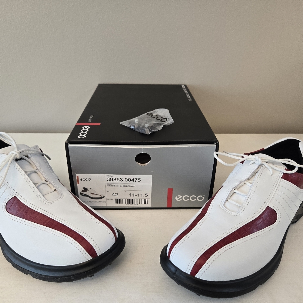 Ecco Receptor womens golf shoes EU 42  / US 11 Red and White NEW in box - Picture 5 of 10